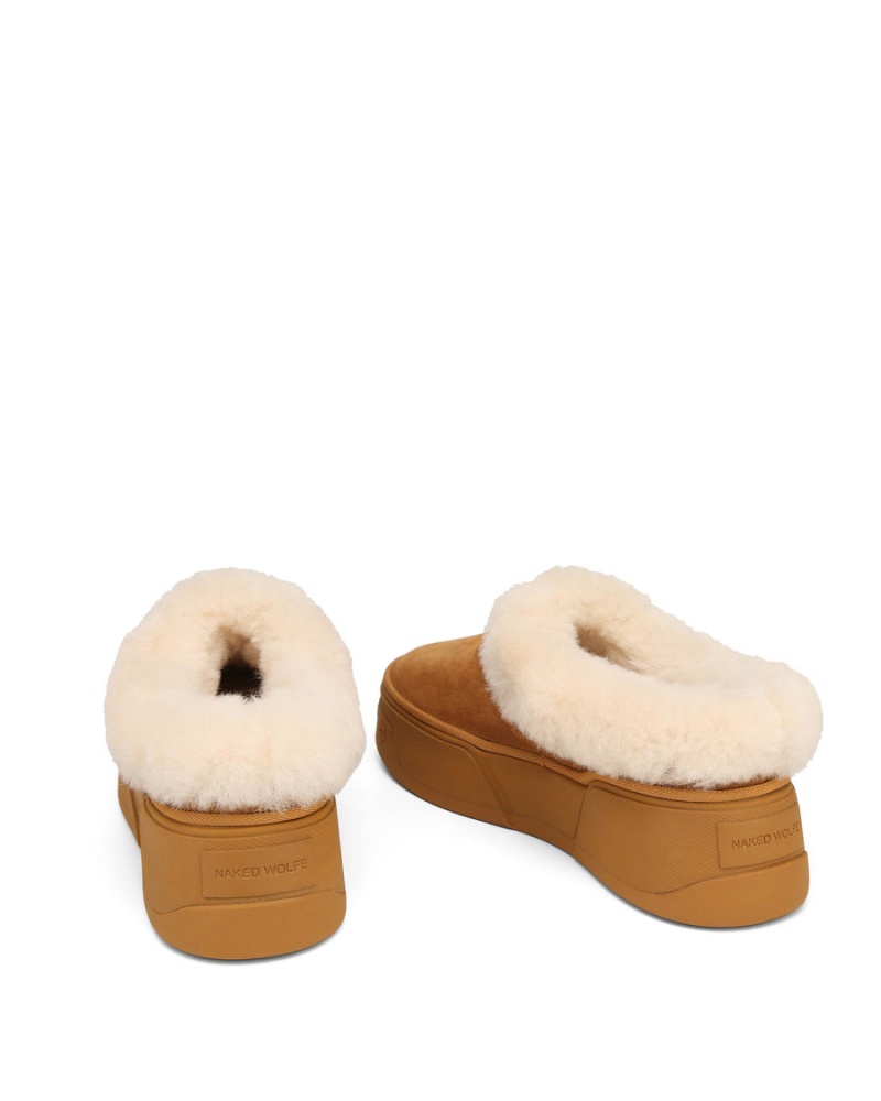 Férfi Naked Wolfe K-02 Shearling Csizma Barna | ISD6682SW