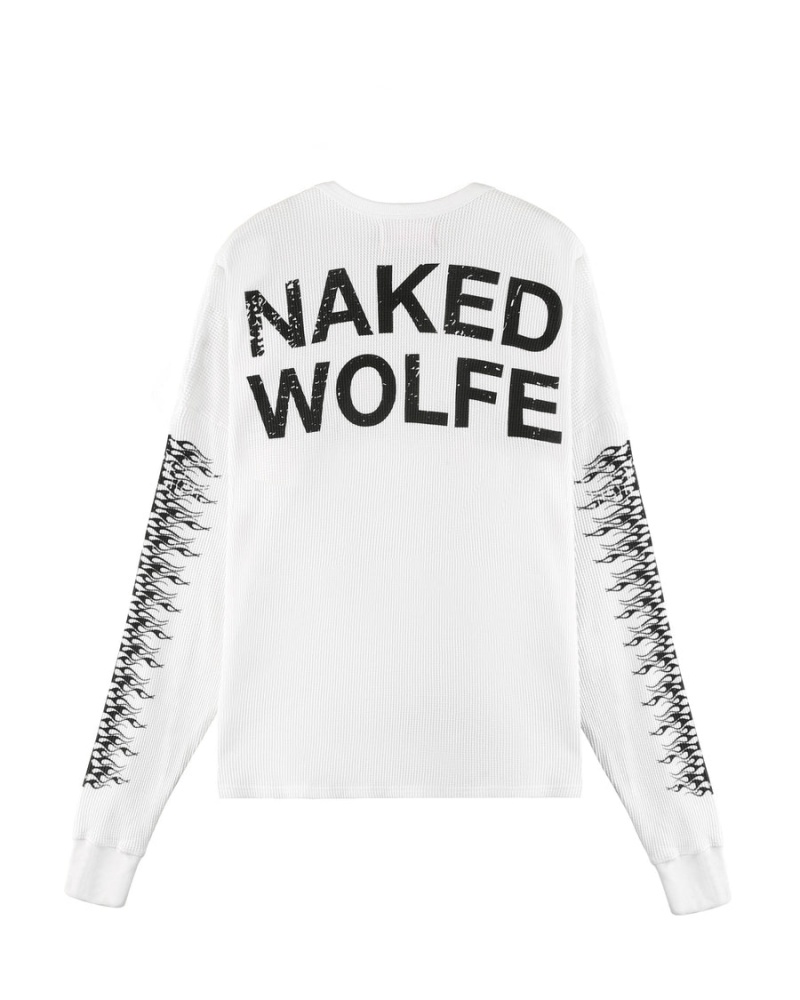 Férfi Naked Wolfe Thermal Pulóverek Fehér | XPF1491PX