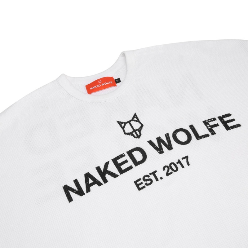 Férfi Naked Wolfe Thermal Pulóverek Fehér | XPF1491PX